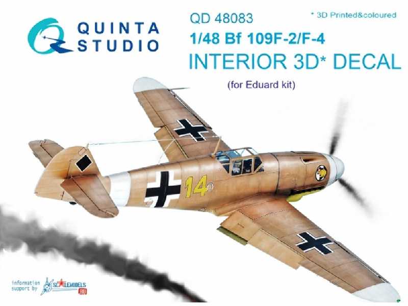 Bf 109f-2/F-4 3d-printed & Coloured Interior On Decal Paper - image 1