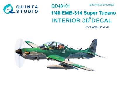 Emb-314 Super Tucano 3d-printed And Coloured Interior On Decal Paper - image 1