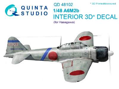 A6m2 3d-printed And Coloured Interior On Decal Paper - image 1