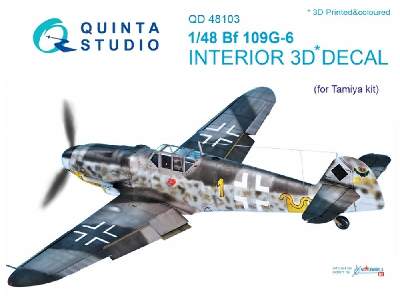 Bf 109g-6 3d-printed & Coloured Interior On Decal Paper - image 1