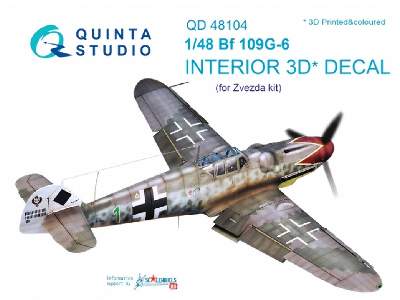 Bf 109g-6 3d-printed & Coloured Interior On Decal Paper - image 1
