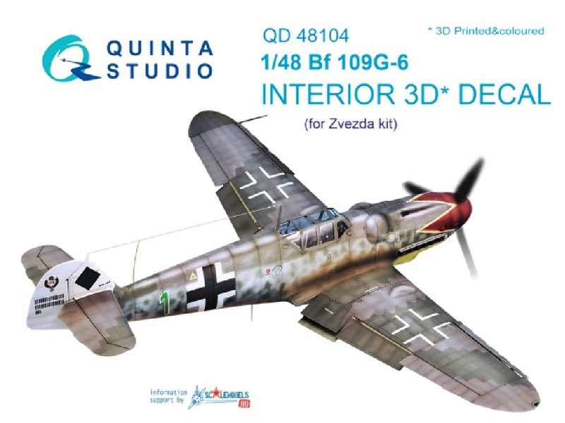 Bf 109g-6 3d-printed & Coloured Interior On Decal Paper - image 1