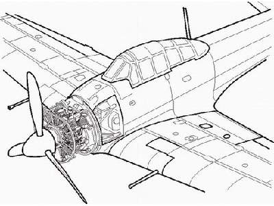 A6M2/A6M3 Engine Set for Hasegawa - image 1