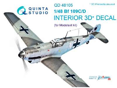 Bf 109c/D 3d-printed And Coloured Interior On Decal Paper - image 1