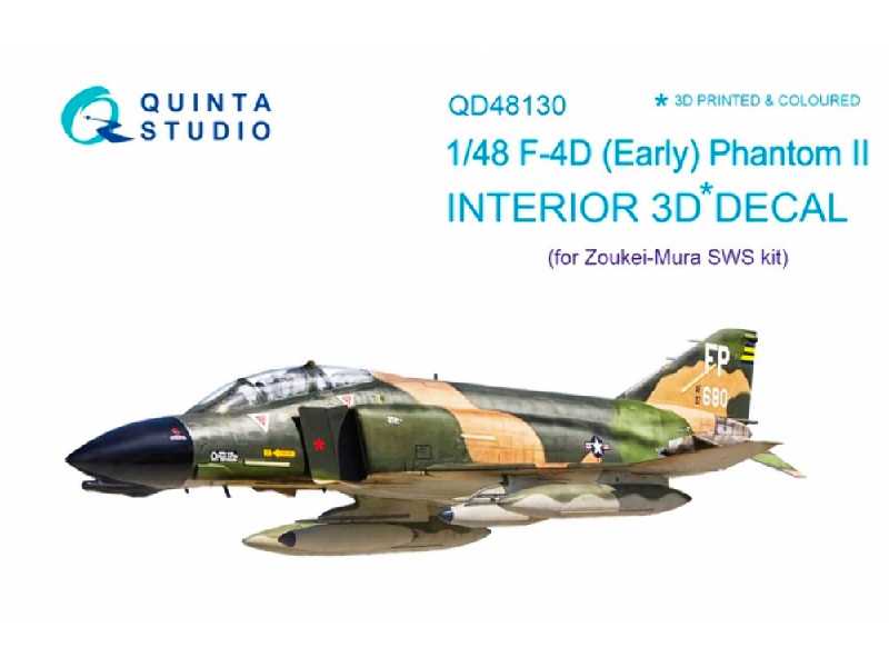 F-4d Early 3d-printed And Coloured Interior On Decal Paper - image 1