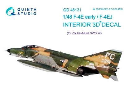 F-4e Early/F-4ej 3d-printed And Coloured Interior On Decal Paper - image 1