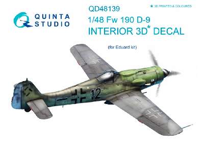 Fw 190d-9 3d-printed And Coloured Interior On Decal Paper - image 1