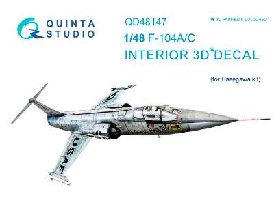 F-104a/C 3d-printed And Coloured Interior On Decal Paper - image 1