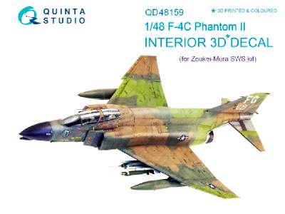 F-4&#1057; 3d-printed And Coloured Interior On Decal Paper - image 1