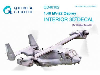 Mv-22 Osprey 3d-printed And Coloured Interior On Decal Paper - image 1