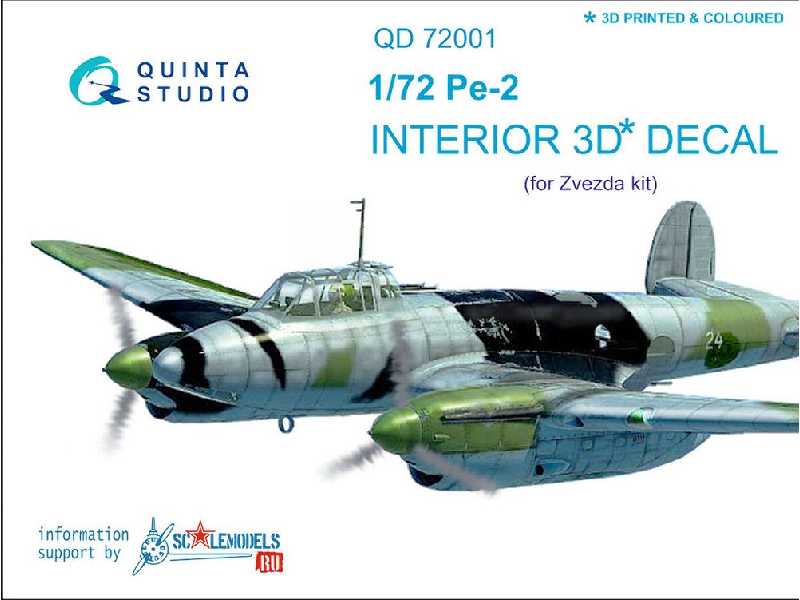 Pe-2 3d-printed & Coloured Interior On Decal Paper - image 1