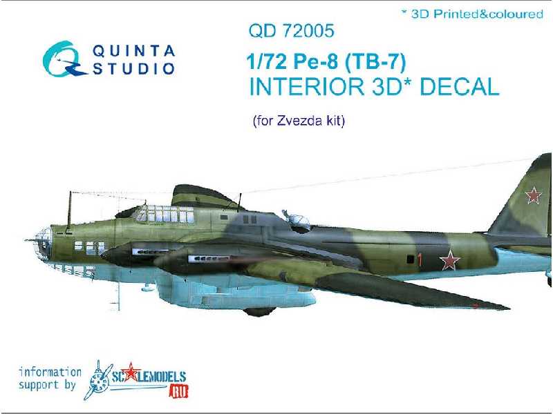 Pe-8/Tb-7 3d-printed & Coloured Interior On Decal Paper - image 1