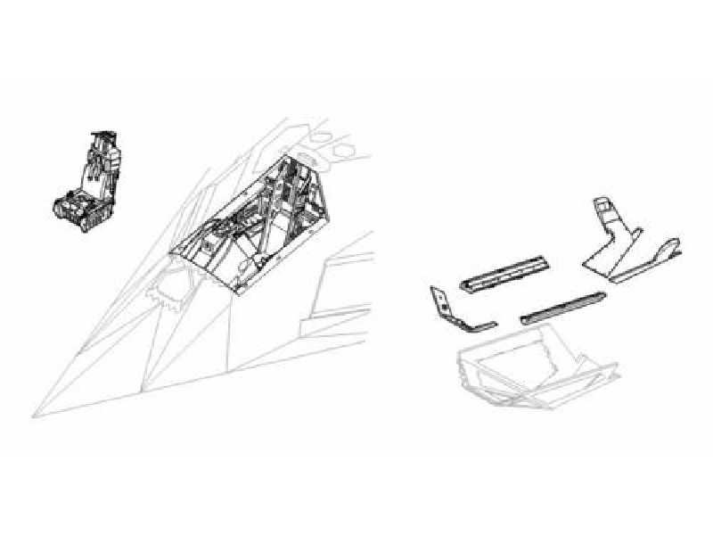 F-117A Nighthawk interior set for Tamiya - image 1