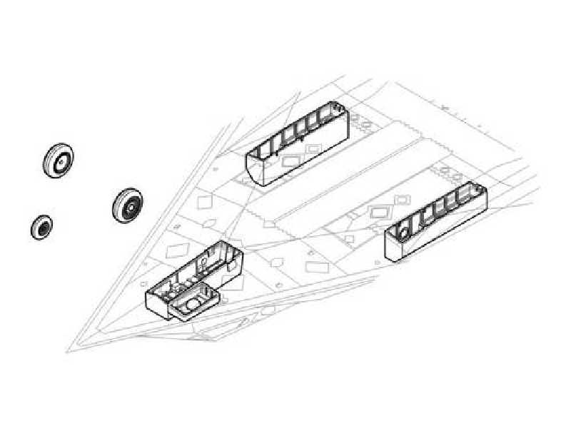 F-117A Nighthawk undercarriage set for T - image 1