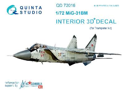 Mig-31bm 3d-printed & Coloured Interior On Decal Paper - image 1