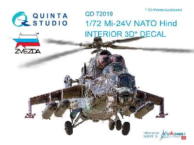 Mi-24v Nato (Black Panels) 3d-printed & Coloured Interior On Decal Paper - image 1
