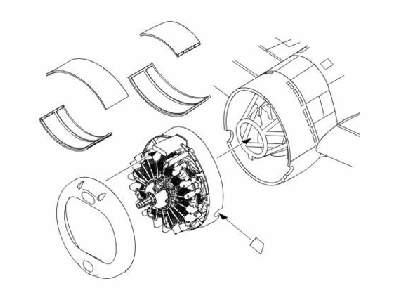 F2A-1/2/3 Buffalo engine set - image 1