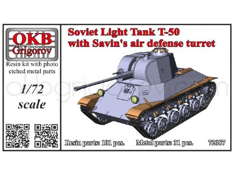 Soviet Light Tank T-50, With Savin's Air Defense Turret - image 1