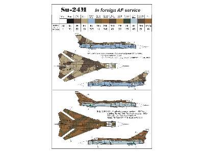 Sukhoj Su-24m Fencer In Foreign Service: Algeria, Iran, Iraq, Lybia, Syria - image 2