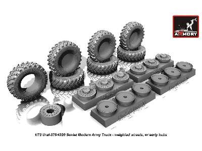 Ural-375/4320 Weighted Wheels W/ Early Hubs - image 1