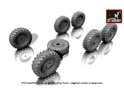 Ural-375/4320 Weighted Wheels W/ Early Hubs - image 3