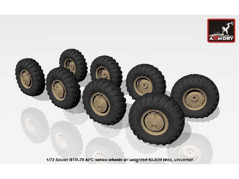 Btr-70 Apc Wheels W/ Weighted Tires Ki-80n - image 1 Btr-70 Apc Wheels W/ Weighted Tires Ki-80n - image 1