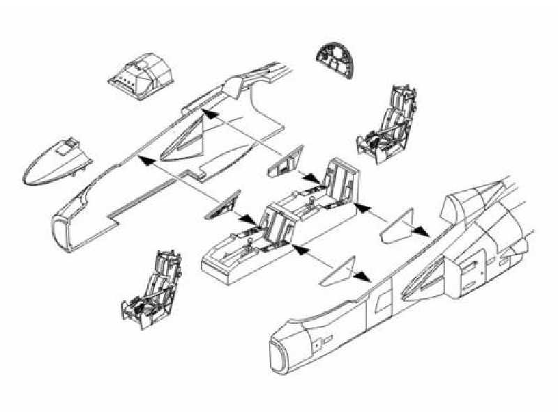 JAS-39D Gripen - interior set for Italeri - image 1