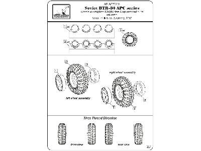 Btr-80 Apc Wheels W/ Weighted Tires Ki-80n & Armored Hub Caps - image 6