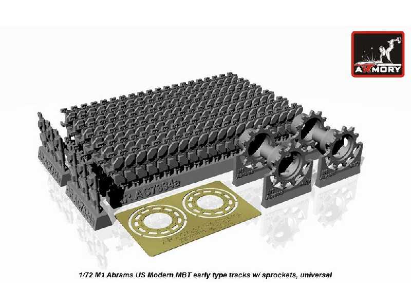 M1 Abrams Series Early Type Tracks, W/ Drive Wheels - image 1