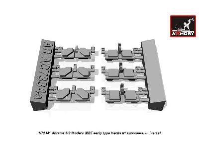 M1 Abrams Series Early Type Tracks, W/ Drive Wheels - image 2