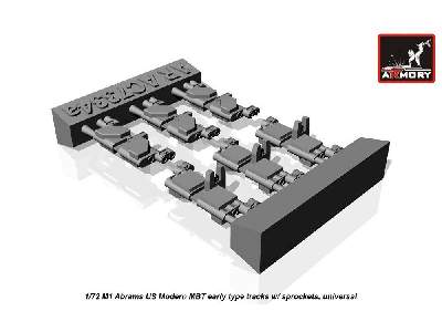 M1 Abrams Series Early Type Tracks, W/ Drive Wheels - image 3