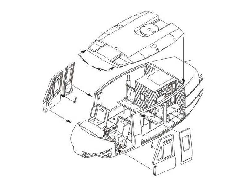 Bell UH-1D - Interier set for Italeri - image 1