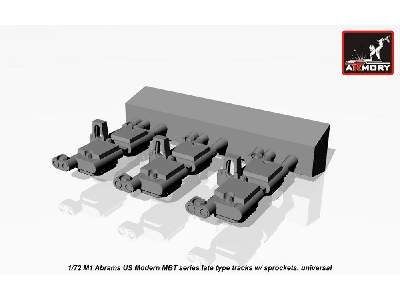 M1 Abrams Series Late Type Tracks (Hollow Teeth) W/ Drive Wheels - image 5