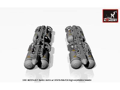 Mzbd-4ut W/ 4x Ofab-100-120 High-explosive Bombs, Resin Ordnance Set W/ Pe Parts - image 3