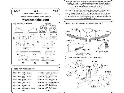 LavoÄŤkin La-7 Control surfaces set for Eduard - image 2