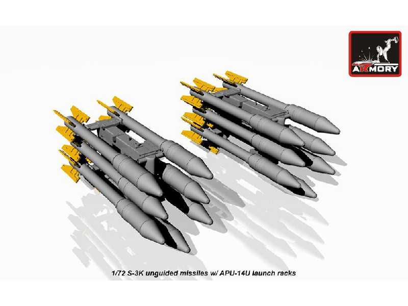 S-3k Unguided Missiles W/ Apu-14u Rack - image 1 S-3k Unguided Missiles W/ Apu-14u Rack - image 1
