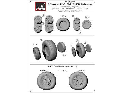 Mikoyan Mig-29a/B/Ub Fulcrum Wheels, Early, Weighted - image 6