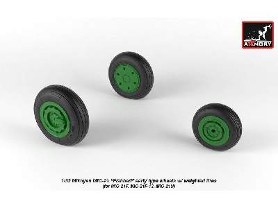 Mikoyan Mig-21 Fishbed Wheels W/ Weighted Tires, Early - image 2