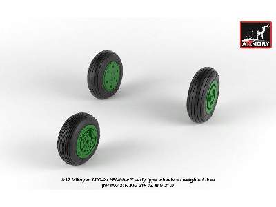 Mikoyan Mig-21 Fishbed Wheels W/ Weighted Tires, Early - image 3