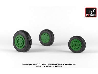 Mikoyan Mig-21 Fishbed Wheels W/ Weighted Tires, Early - image 6