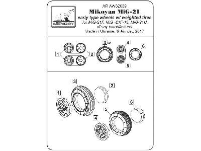 Mikoyan Mig-21 Fishbed Wheels W/ Weighted Tires, Early - image 7