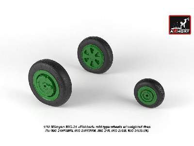 Mikoyan Mig-21 Fishbed Wheels W/ Weighted Tires, Mid - image 1