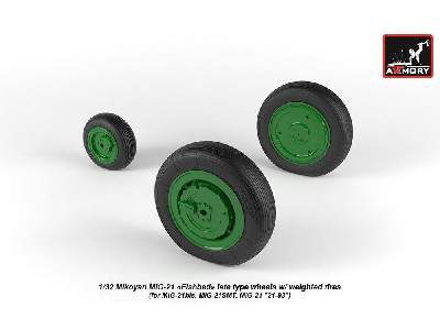 Mikoyan Mig-21 Fishbed Wheels W/ Weighted Tires, Late - image 4