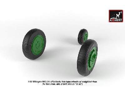 Mikoyan Mig-21 Fishbed Wheels W/ Weighted Tires, Late - image 5
