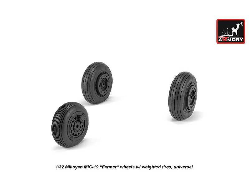 Mikoyan Mig-19 Farmer Wheels W/ Weighted Tires - image 1