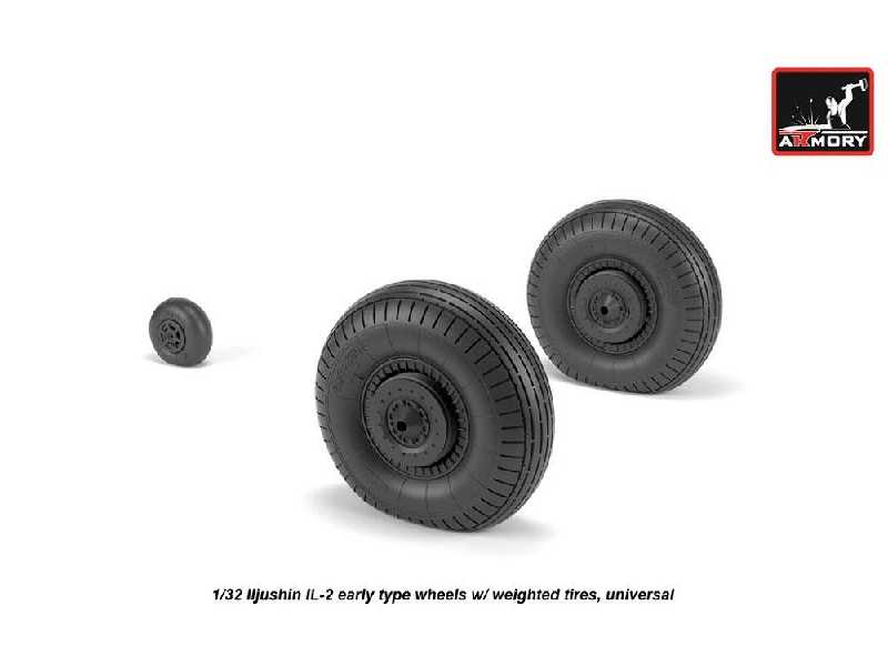 Iljushin Il-2 Bark (Early) Wheels W/ Weighted Tires - image 1 Iljushin Il-2 Bark (Early) Wheels W/ Weighted Tires - image 1