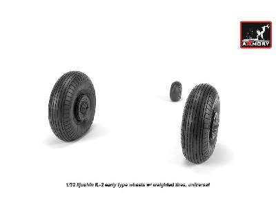 Iljushin Il-2 Bark (Early) Wheels W/ Weighted Tires - image 2