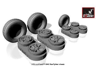 F-104g Starfighter Wheels, W/ Optional Nose Wheels, Weighted - image 2