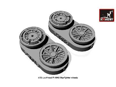 F-104g Starfighter Wheels, W/ Optional Nose Wheels, Weighted - image 4