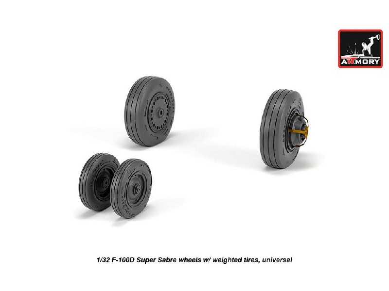 F-100d Super Sabre Wheels W/ Weighted Tires - image 1